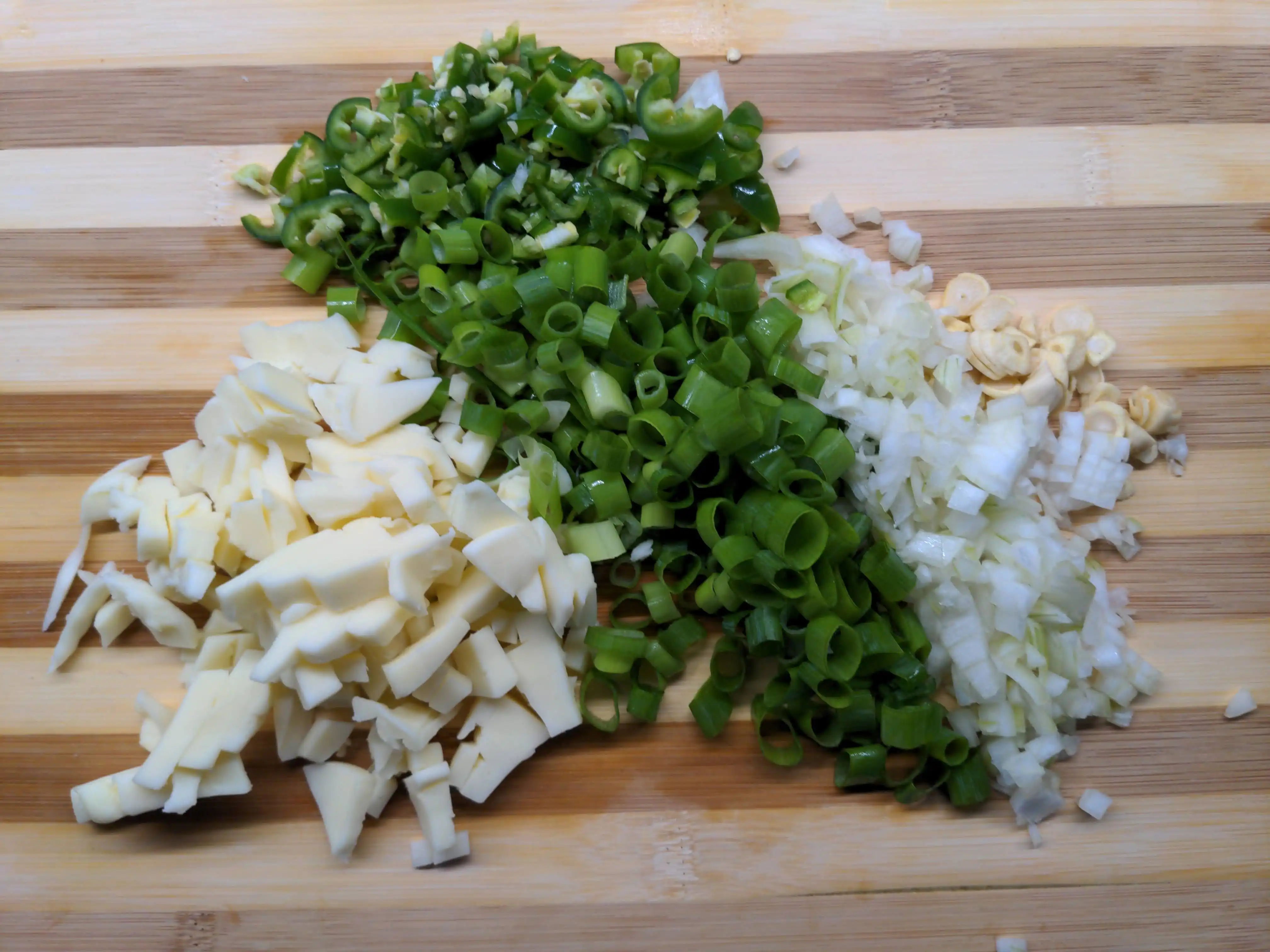 Chopped veggies.