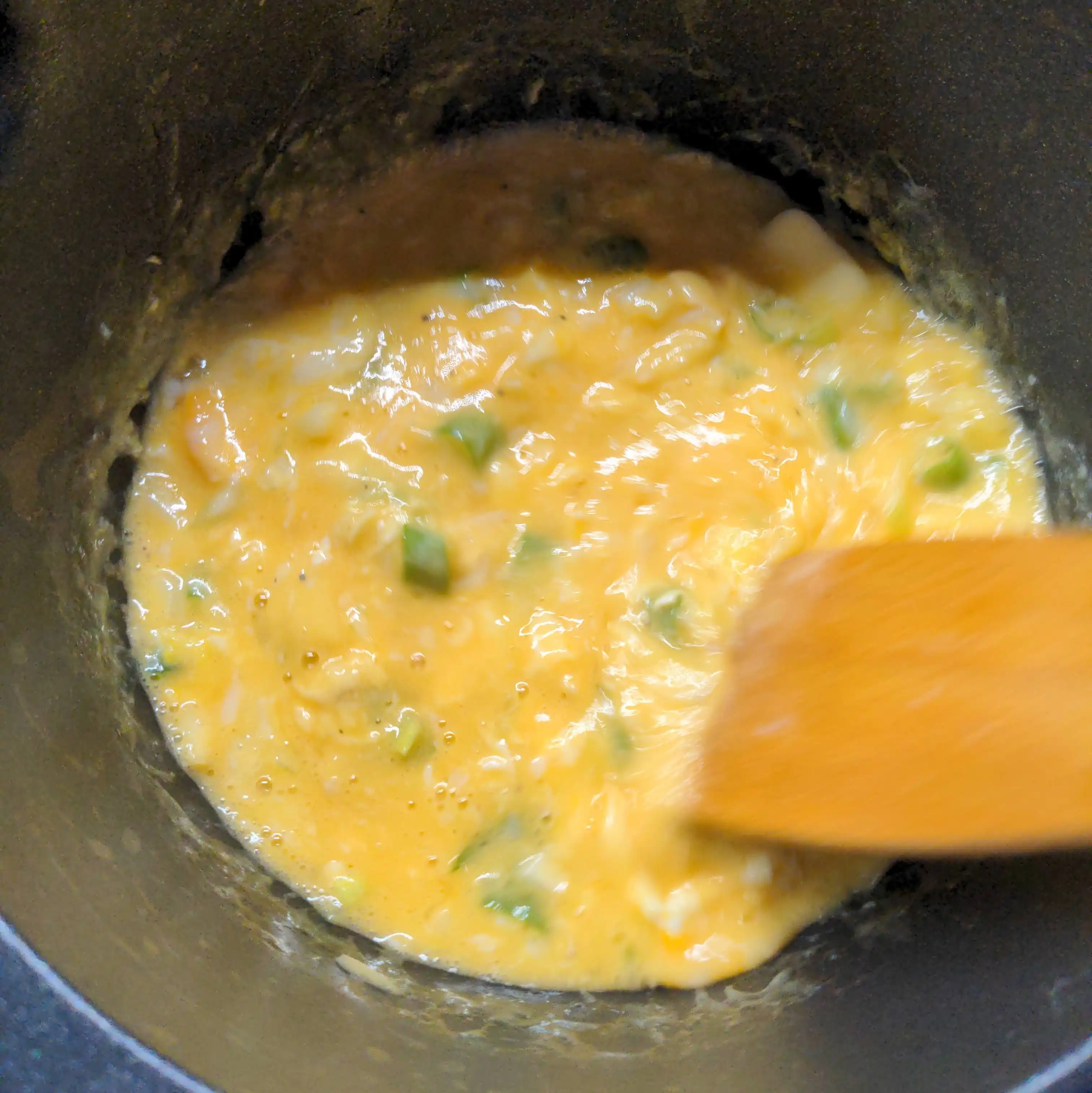 Stirred until melted.